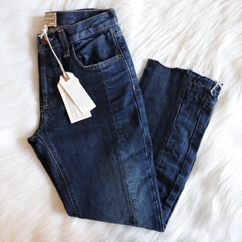 NEW Current/Elliott The Selvedge Straight Leg Jeans Size 25 - Picture 2 of 7